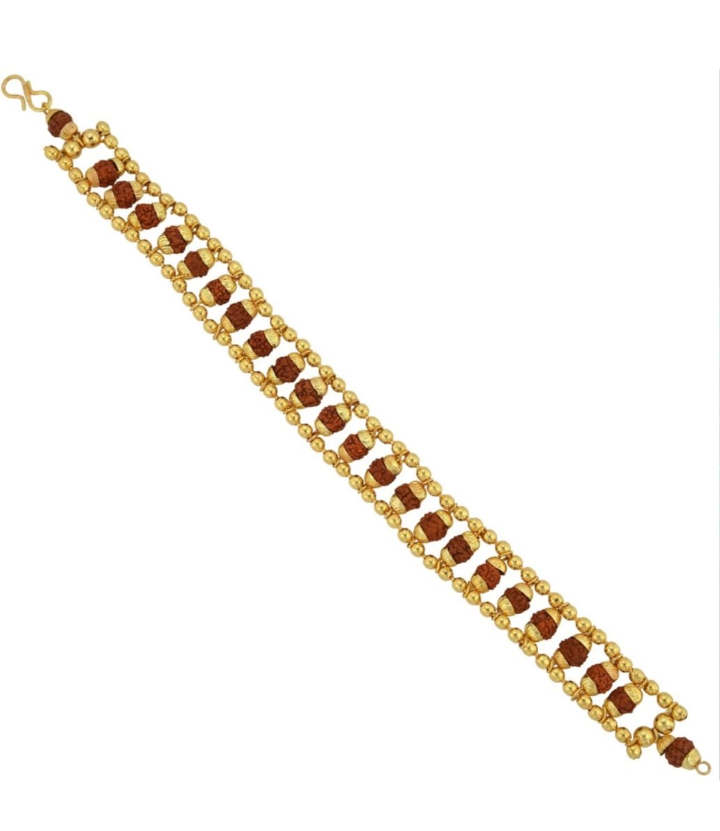 Beaded 7 Mukhi Rudraksha Rakhi Bracelet for Men and Women - Image 2