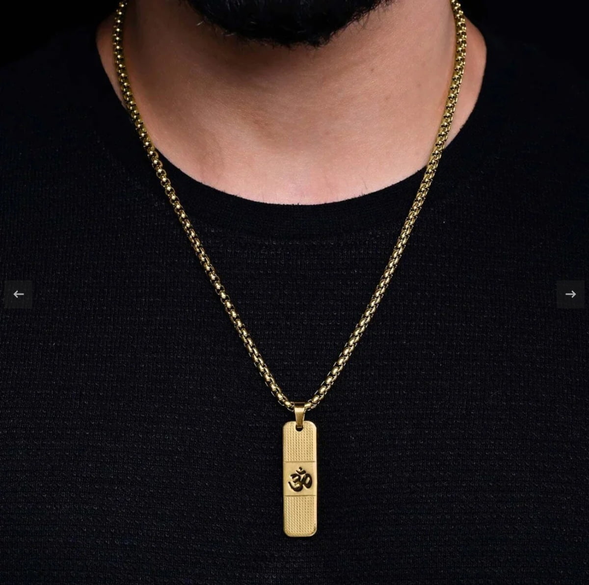 Om pendant 18k Pendant with chain - Image 5