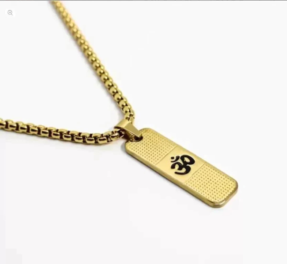 Om pendant 18k Pendant with chain - Image 3
