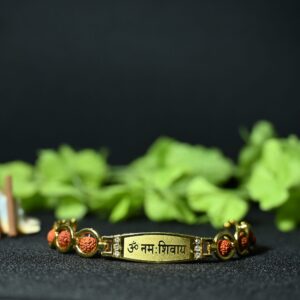 Om  Namah Shivay 5 Mukhi Rudraksha Bracelet for man and woman